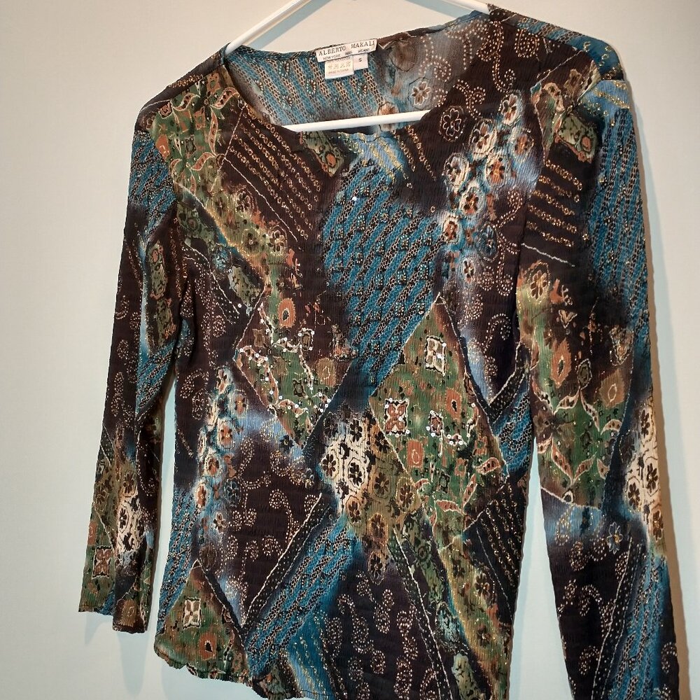 NWOT Alberto Makali Blouse Size S